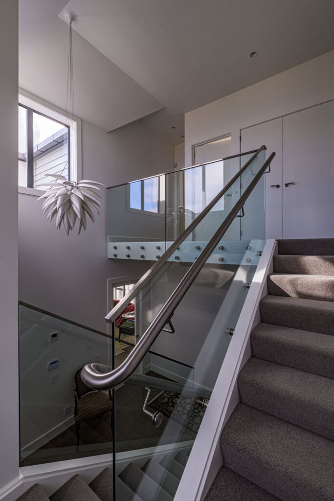 Unex Arena Points Frameless Glass Stair Railing and Balustrade